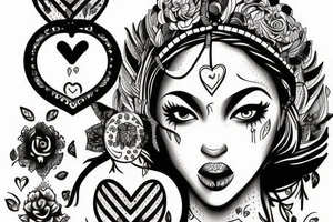 Loving heart of a slave girl tattoo idea