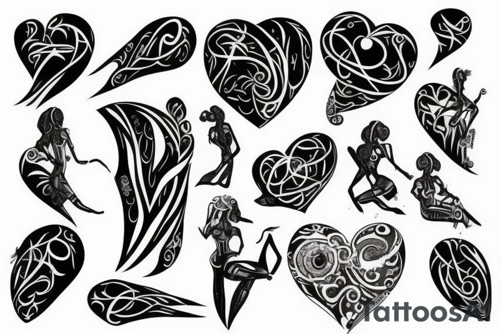 Loving heart of a slave girl tattoo idea