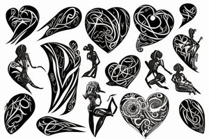 Loving heart of a slave girl tattoo idea