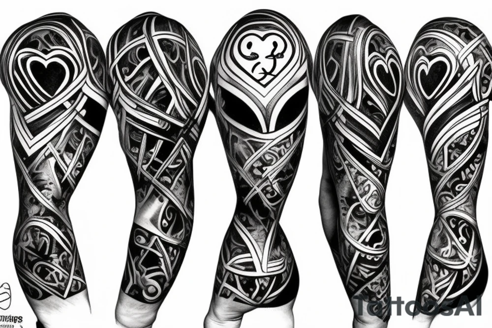 Loving heart of a slave girl with a big j inside tattoo idea