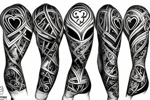 Loving heart of a slave girl with a big j inside tattoo idea