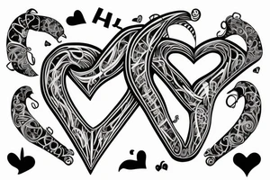 Loving heartl with a big j letter inside tattoo idea