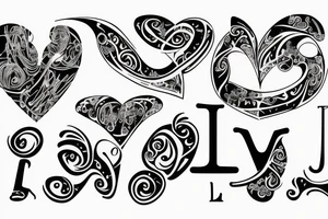Loving heartl with a big j letter inside tattoo idea
