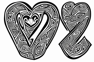 Loving heartl with a big j letter inside tattoo idea