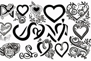 Loving heartl with a big j letter inside tattoo idea