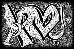 Loving heartl with a big j letter inside tattoo idea