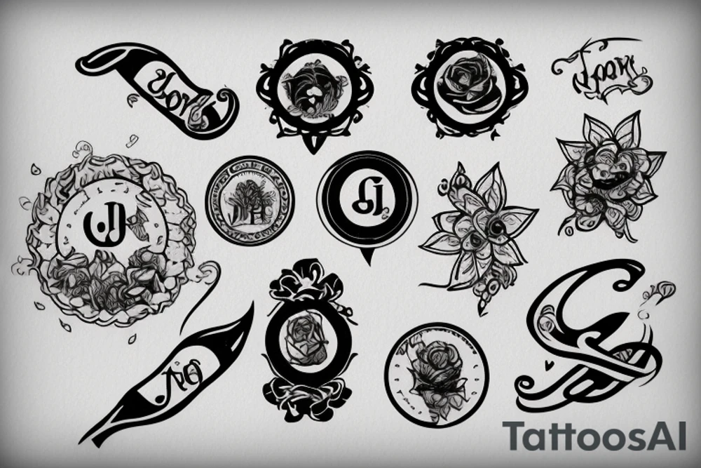 letter j seal tattoo idea