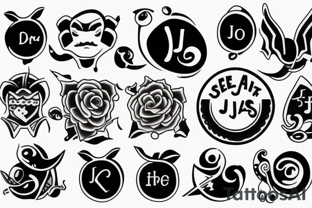 letter j seal tattoo idea