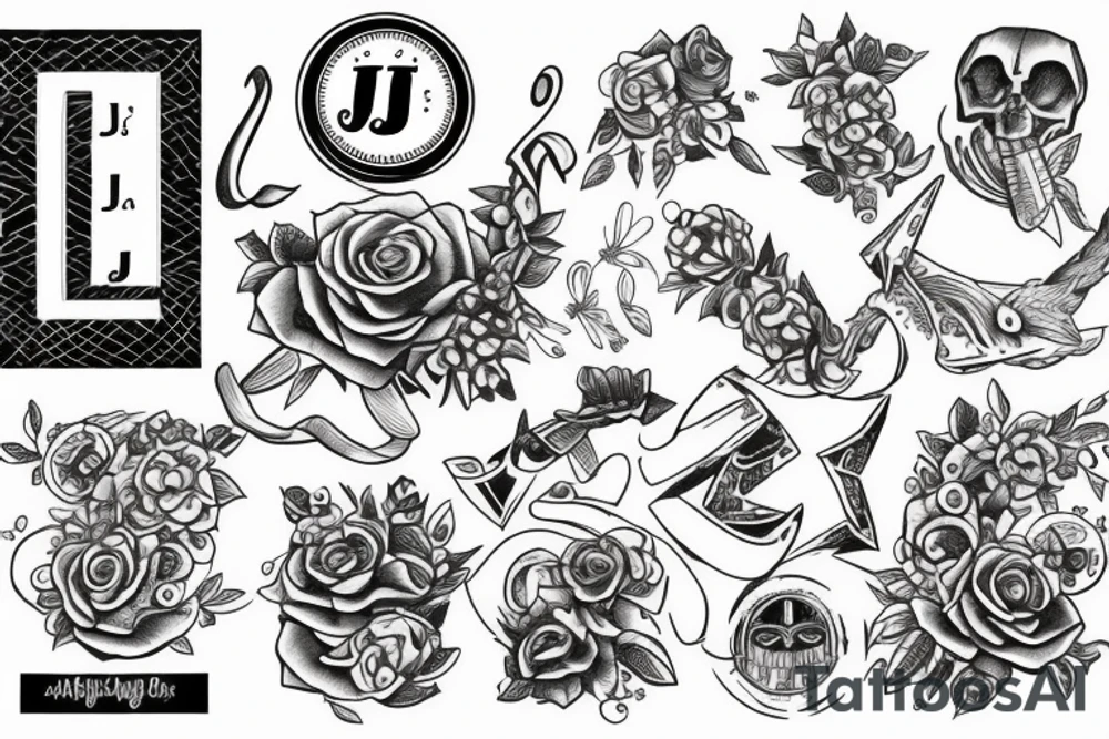 letter j seal tattoo idea