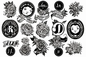 letter j seal tattoo idea