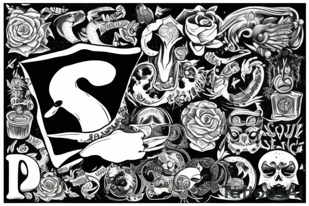 letter j seal tattoo idea