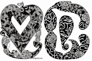letter j seal in a.heart tattoo idea