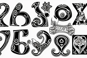letter j seal in a.heart tattoo idea