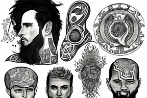 Small image representing four names: Zach, Sam, Joe, Hashem tattoo idea
