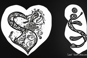 letter j seal in a.heart tattoo idea