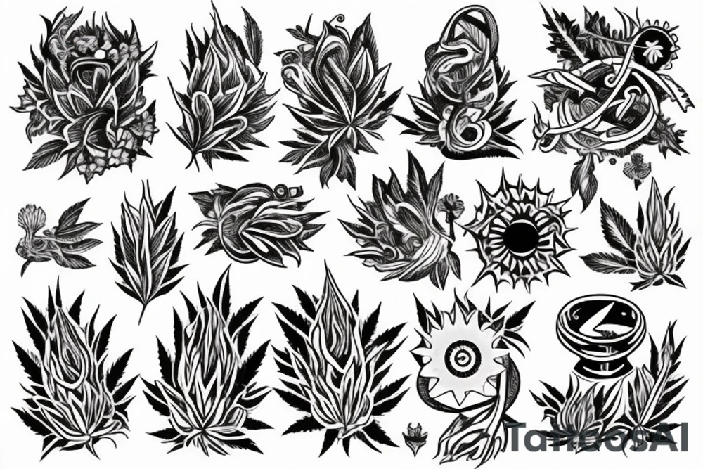 Small image representing friends, weed, psychedelics tattoo idea Small image representing friends, weed, psychedelics tattoo idea