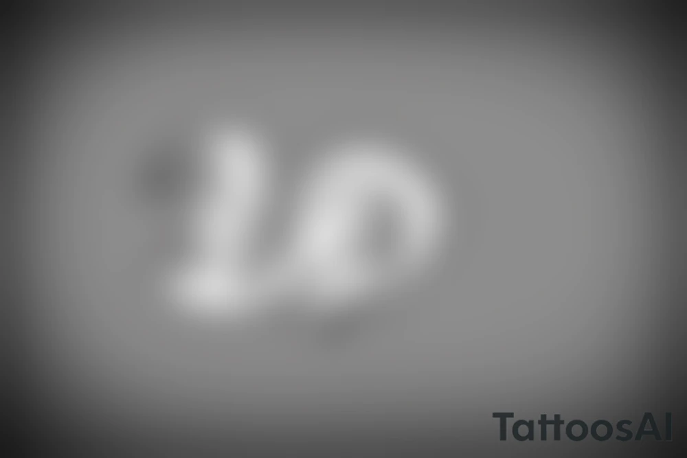 letter j seal in a little heart tattoo idea