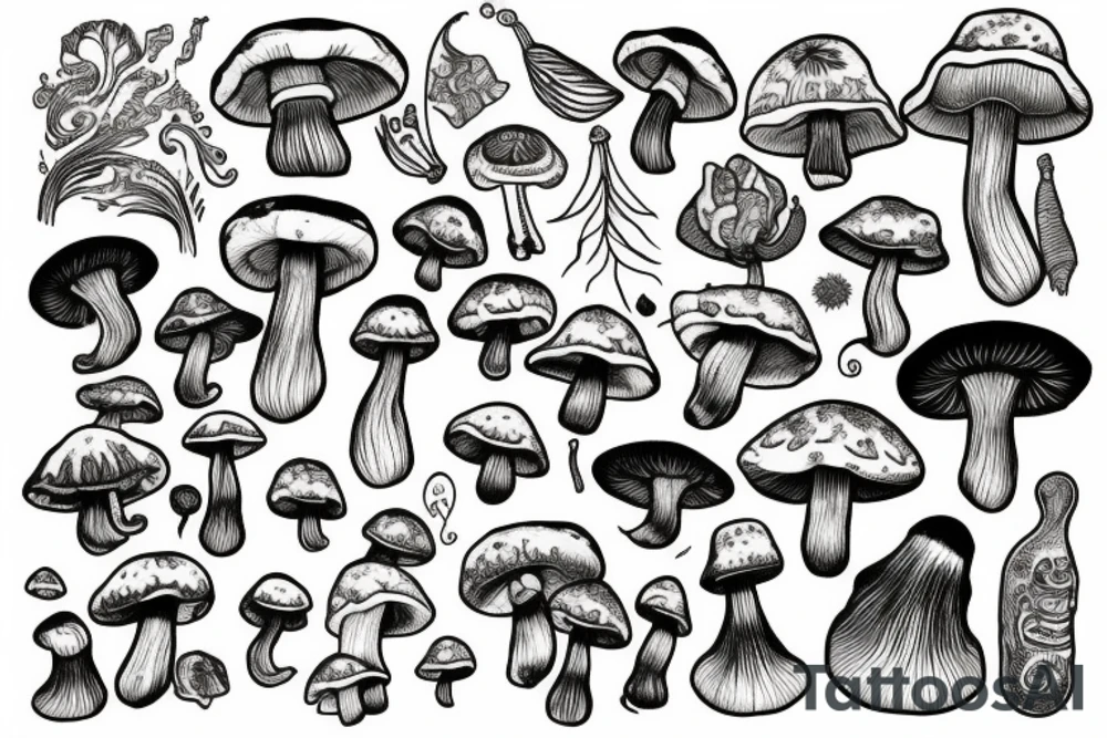 Shrooms tattoo idea