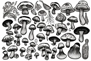 Shrooms tattoo idea