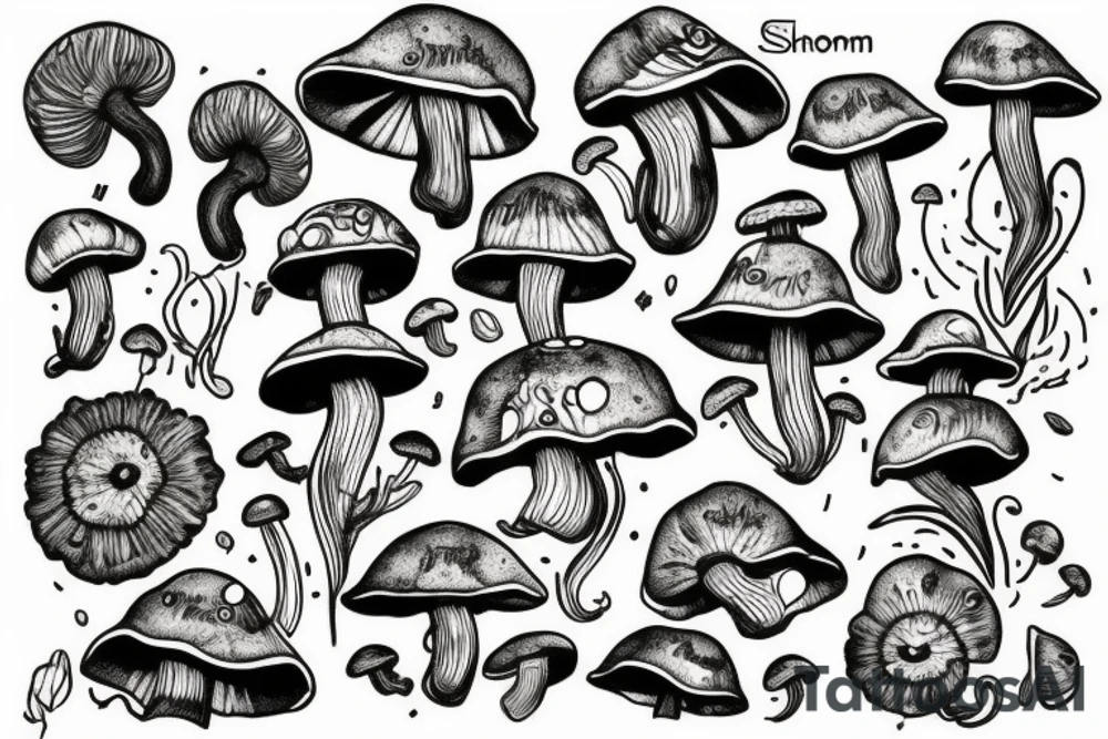 Shrooms tattoo idea