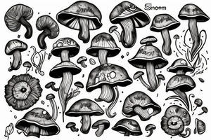 Shrooms tattoo idea