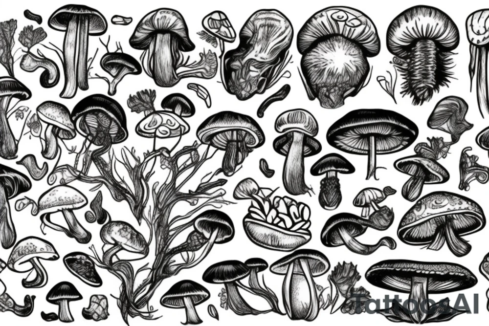 Shrooms tattoo idea