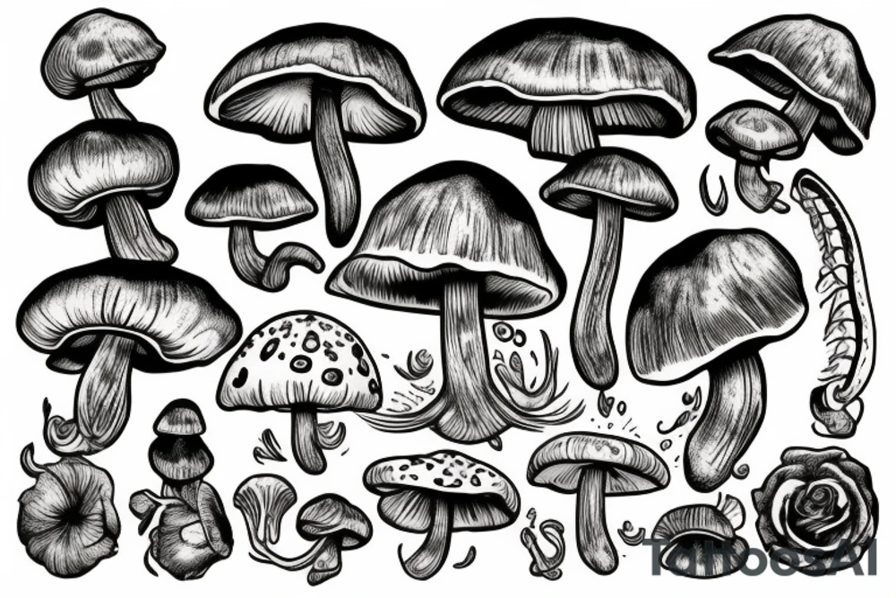 Shrooms tattoo idea