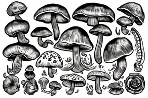 Shrooms tattoo idea