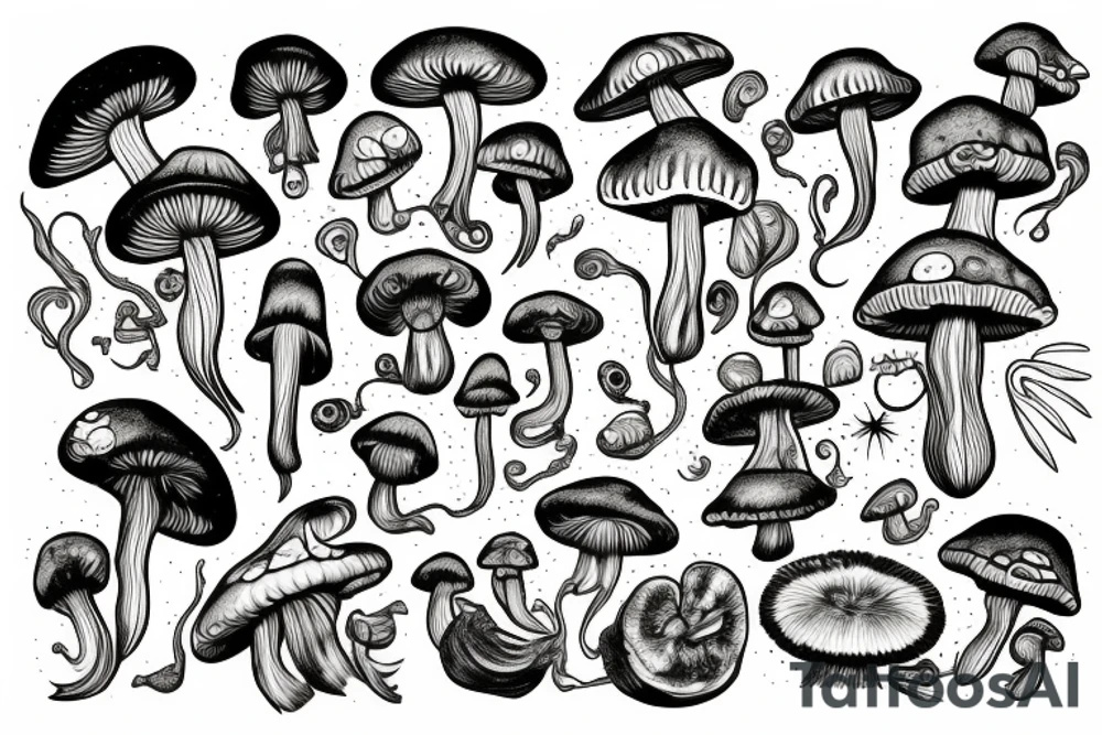 Shrooms tattoo idea
