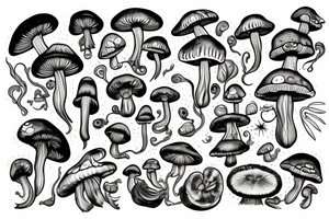 Shrooms tattoo idea
