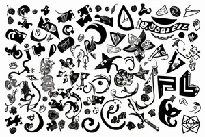 Four puzzle pieces tattoo idea