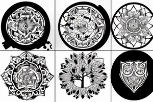 A Four piece puzzle tattoo idea