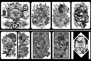 A Four piece puzzle tattoo idea