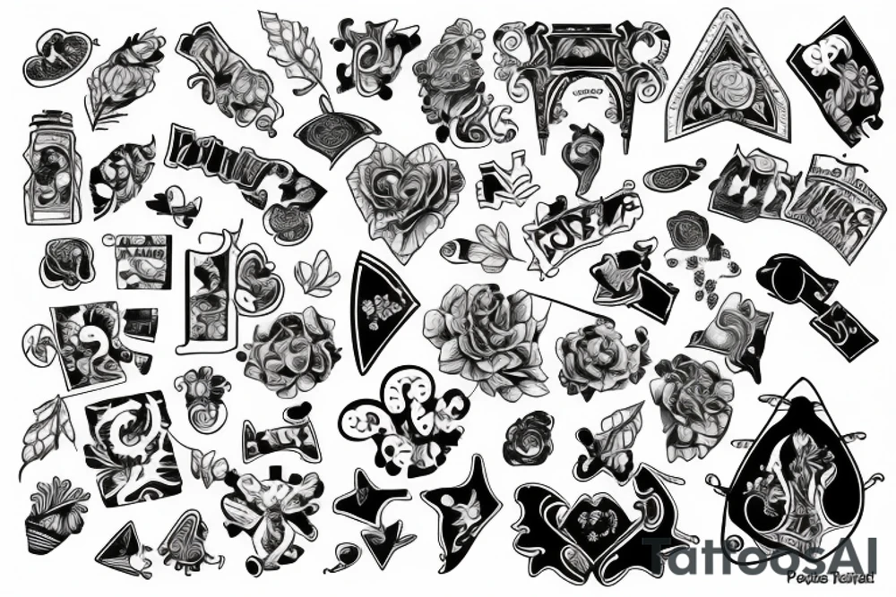 4 puzzle pieces tattoo idea