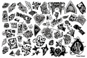 4 puzzle pieces tattoo idea