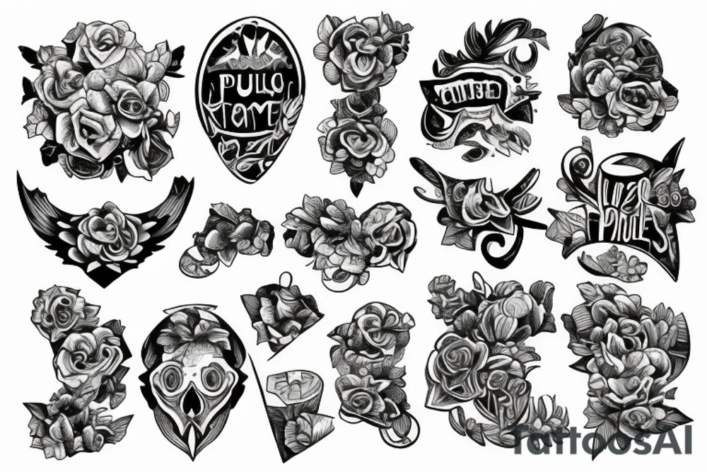 4 puzzle pieces tattoo idea