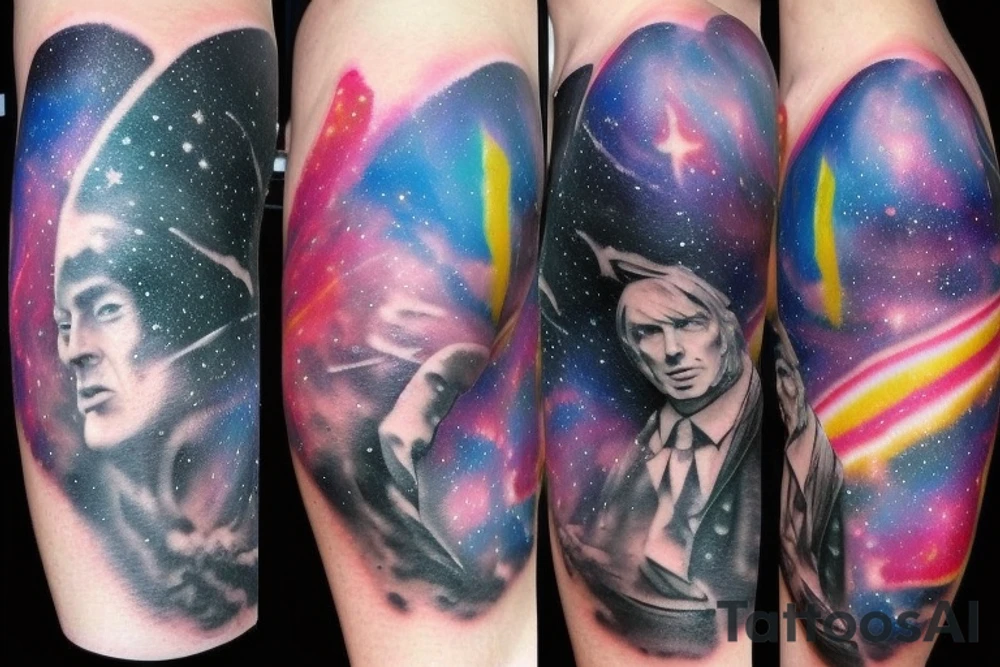 Pink Floyd time with a galaxy tattoo idea