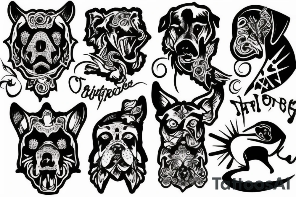 Tattoo très simple chien tattoo idea
