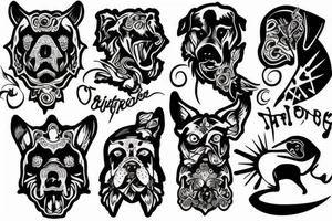Tattoo très simple chien tattoo idea