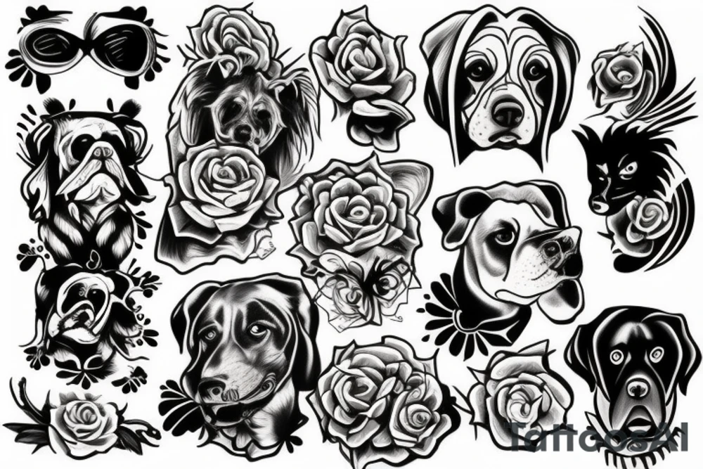 Tattoo très simple chien tattoo idea