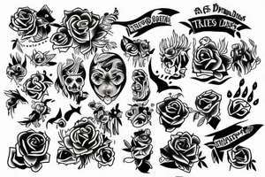 Tattoo très simple chien tattoo idea