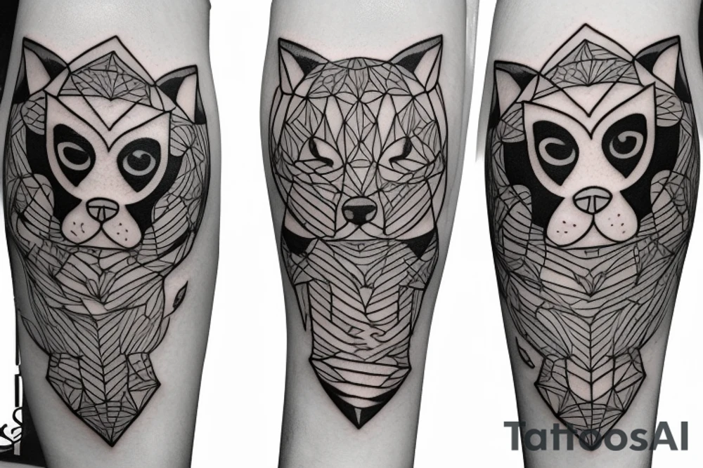 Dog and cat tattoo tattoo idea
