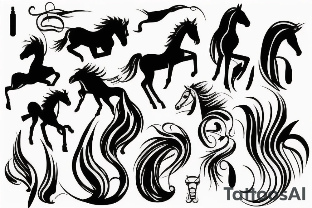 1 horse tattoo idea