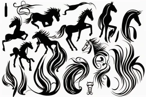 1 horse tattoo idea