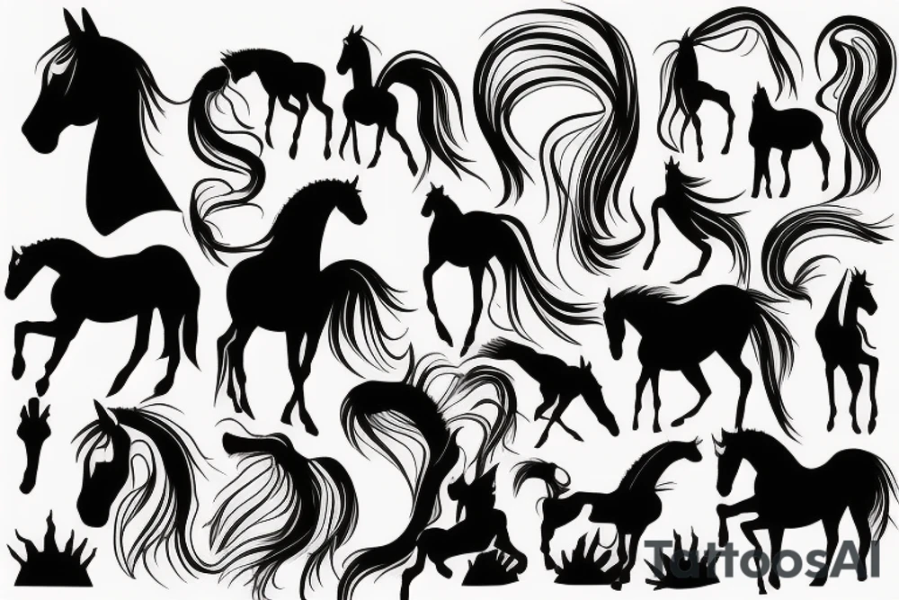 1 horse tattoo idea