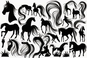 1 horse tattoo idea