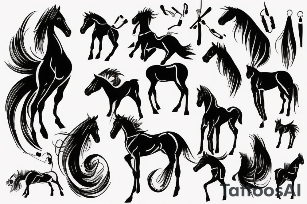 1 horse tattoo idea