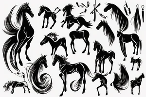 1 horse tattoo idea