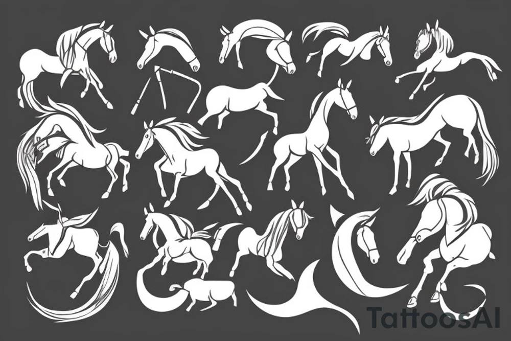 1 horse tattoo idea