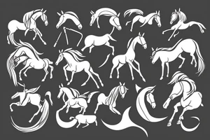 1 horse tattoo idea